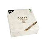 Papstar 50 Servietten ROYAL Collection 1/4-Falz 40 cm x 40 cm weiss Ornaments