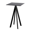 Feros Infinity Stehtisch Schwarz gestell + Schwarz HPL 70 x 70 cm