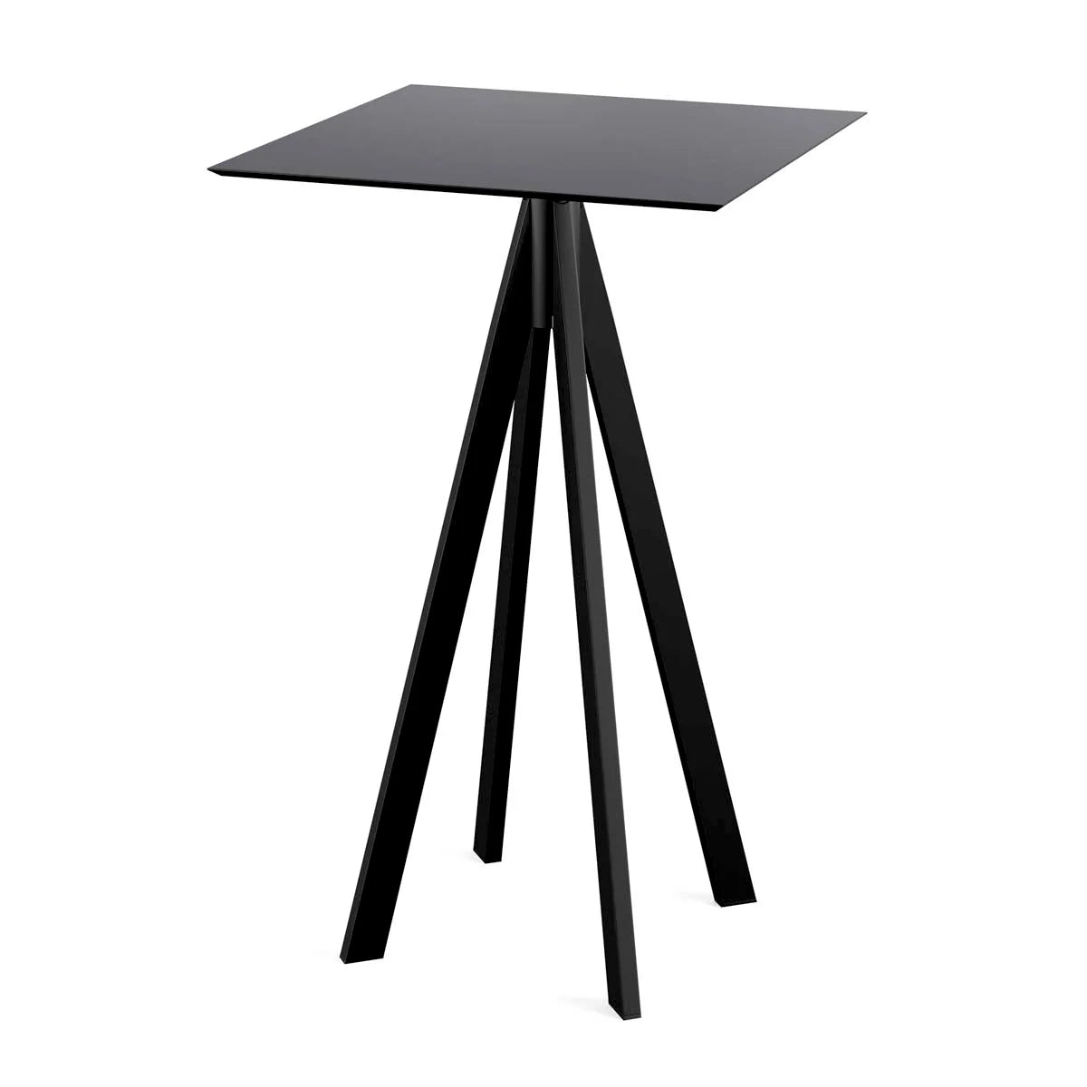 Feros Infinity Stehtisch Schwarz gestell + Schwarz HPL 70 x 70 cm