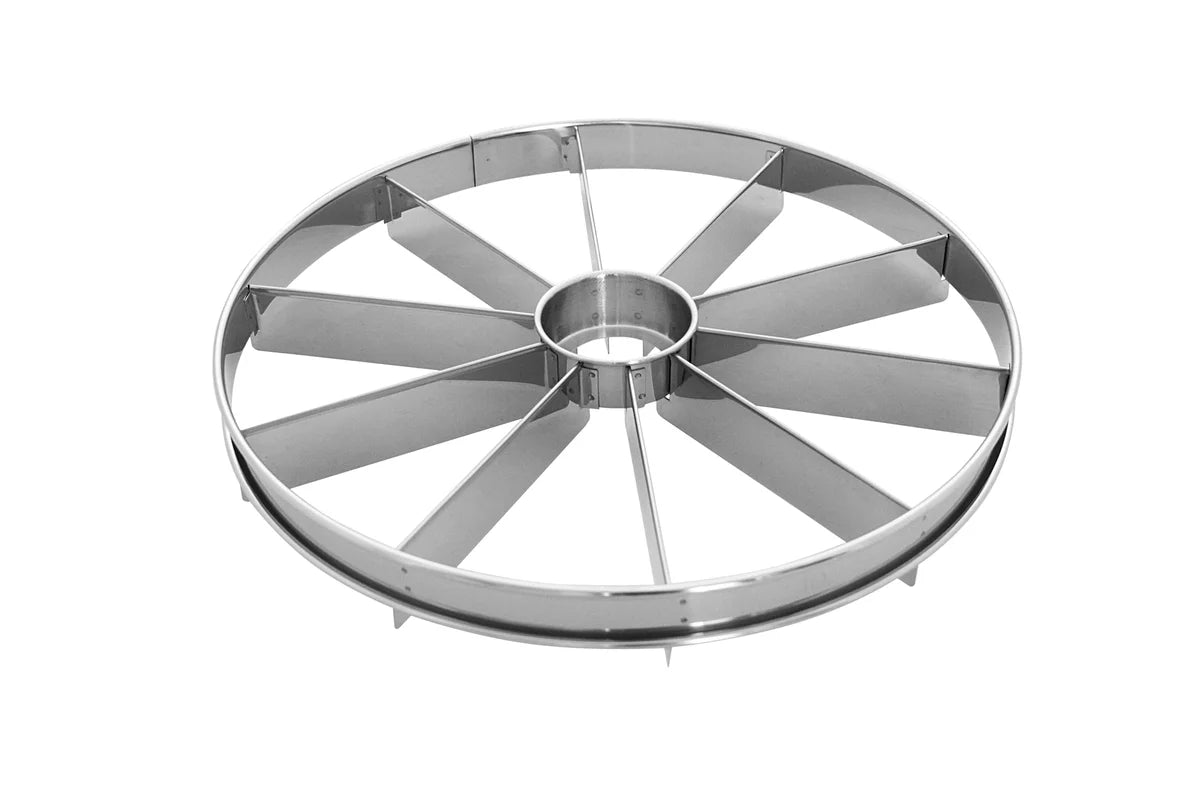 Diviseur à gâteau Schneider en acier inoxydable à simple face, 10 parts