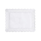 Papstar 100 papiers dentelés carrés 34 cm x 26 cm blanc