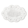Papstar 500 dentelles à moka ovales 18 cm x 13 cm blanches