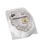 Papstar 500 dentelles à moka ovales 18 cm x 13 cm blanches