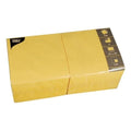 Papstar 250 serviettes, 3 plis, pliage 1/4 33 cm x 33 cm jaunes
