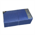 Papstar 250 serviettes, 3 plis, pliage 1/4 33 cm x 33 cm bleu foncé