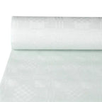 Papstar nappe en papier damassé 50 m x 0,8 m blanc