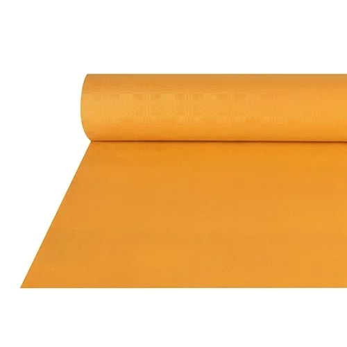 Papstar Papiertischtuch mit Damastprägung 50 m x 1 m gelb