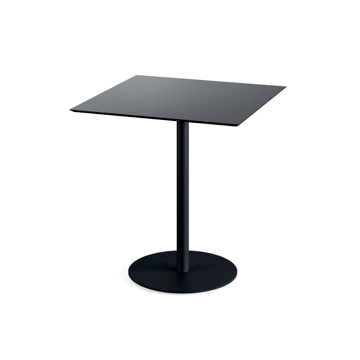 Feros Urban Terrassentisch Schwarz gestell + Schwarz HPL 70 x 70 cm
