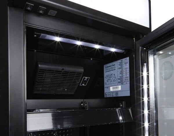 Gastro-Cool DC130 Getränkekühlschrank Slim ECO STAR 150 Liter schwarz/schwarz, LED, super sparmsam