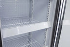 Gastro-Cool DC130 Getränkekühlschrank Slim 150 Liter schwarz/weiß, LED