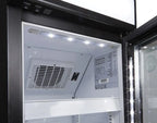 Gastro-Cool DC130 Getränkekühlschrank Slim 150 Liter schwarz/weiß, LED