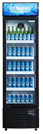 Gastro-Cool DC280 Getränkekühlschrank 229 Liter mit Werbedisplay schwarz/weiß, LED
