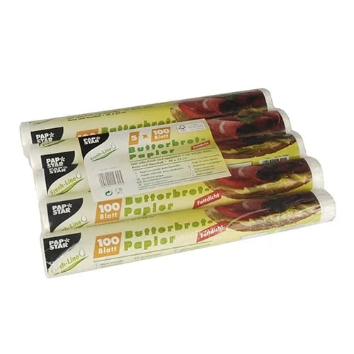 Papstar 500 feuilles de papier pour sandwich 25 cm x 30 cm blanc