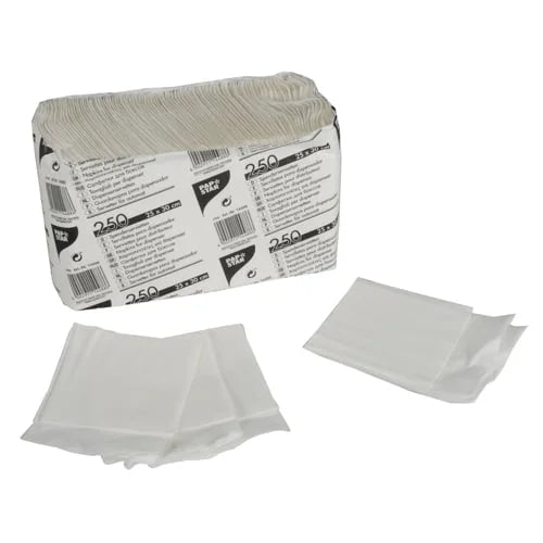 Papstar 250 serviettes distributrices, 1 pli 25 cm x 30 cm blanches