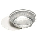 Papstar Barquette en aluminium avec couvercle intérieur, diamètre : 18,2 x H : 4 cm, contenance : 770 ml - 25 pièces par paquet