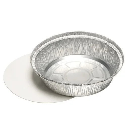 Papstar Alu-Schale inkl. Einlegedeckel, Durchmesser: 18,2 x H: 4 cm ,Füllinhalt: 770 ml - 25 Stk pro Packung