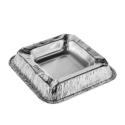 Papstar 50 Aschenbecher, Alu eckig 2,2 cm x 12,5 cm x 12,5 cm