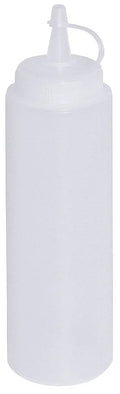 Flacon doseur, transparent, 250 ml, bouchon à visser et capuchon de fermeture