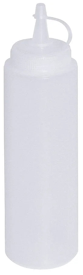 Flacon doseur, transparent, 250 ml, bouchon à visser et capuchon de fermeture