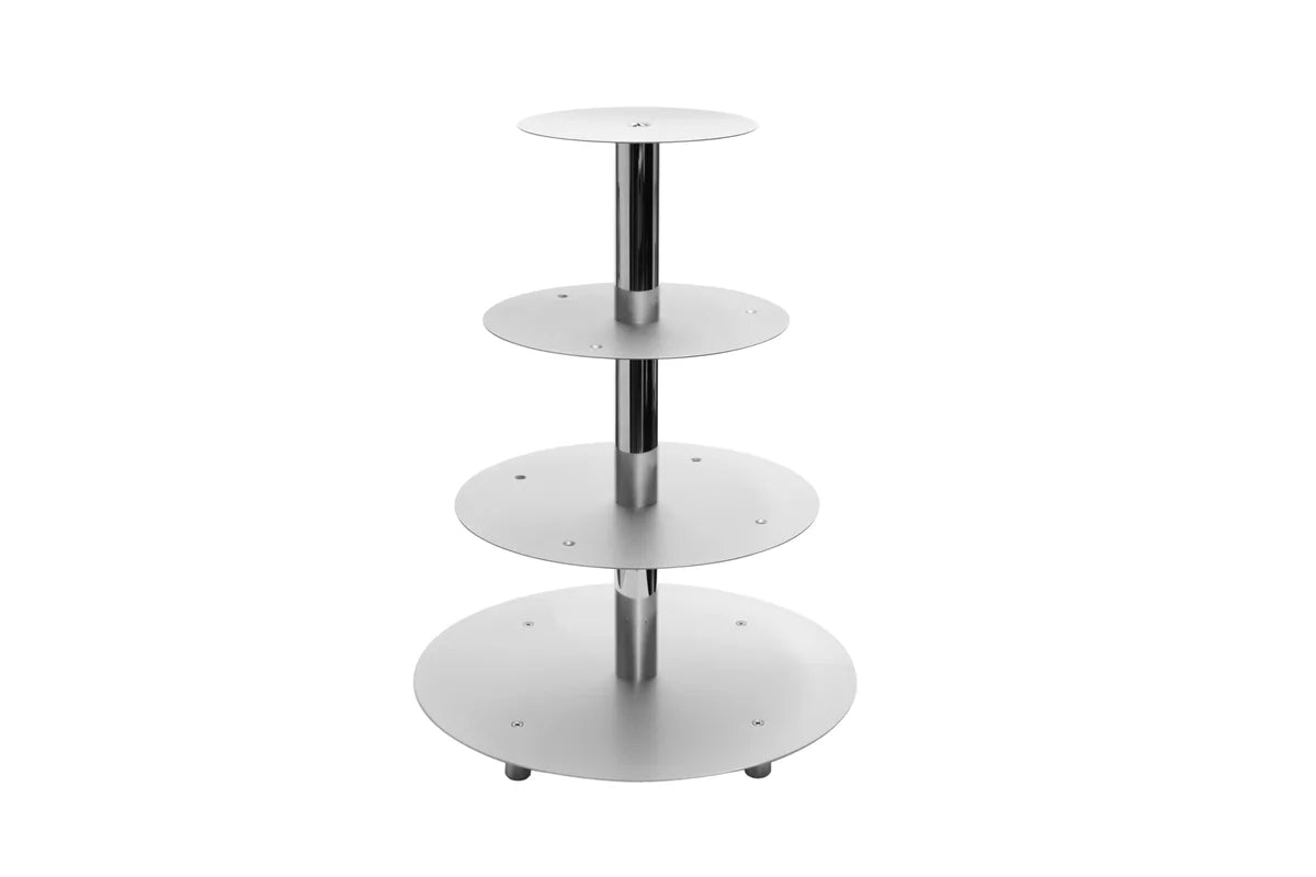 Présentoir à gâteaux à étages Schneider en aluminium, 4 niveaux