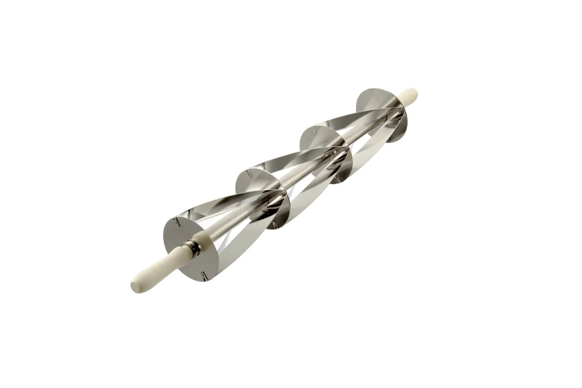 Rouleau coupe-croissants triple en inox Schneider 180 x 200 mm