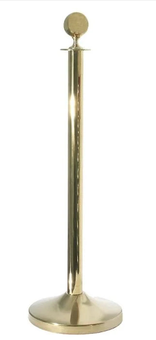 Absperrpfosten ohne Seil 100cm Goldfarben