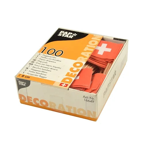 Pique décorative Papstar, « Suisse » - 100 pièces