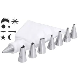 Set de douilles de décoration, 8 mini-douilles sans soudure - 8 pièces