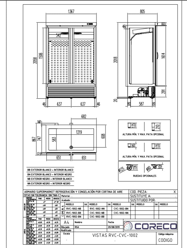 Hefa refroidisseur de déchets 1x 240L