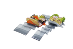 Présentoir de vente pour snacks en acrylique Schneider transparent 580 x 170 mm, 6 surfaces de présentation