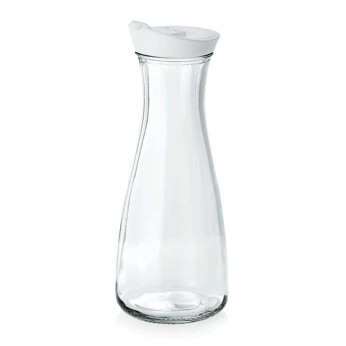 Carafe avec couvercle, 1,0 l, blanche, Ø 6,7 cm, verre