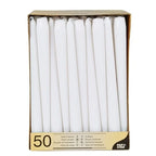 Papstar 50 Leuchterkerzen Ø 2,2 cm x H: 25 cm weiss