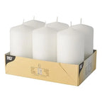 Papstar 6 bougies cylindriques Ø 60 mm x H : 115 mm blanc - 6 pcs