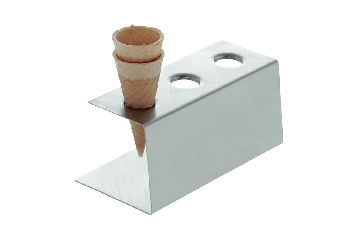 Schneider Porte-cornets à glace en inox 200 x 95 x 85 mm, 3 emplacements pour cornets