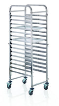 Chariot à échelles en inox pour plaques de cuisson 60x40cm