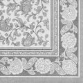 Papstar 50 serviettes ROYAL Collection pliage 1/4 40 cm x 40 cm gris Ornaments