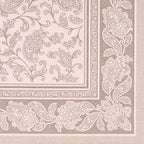 Papstar 50 serviettes ROYAL Collection pliage 1/4 40 cm x 40 cm mocca Ornaments