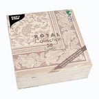 Papstar 50 serviettes ROYAL Collection pliage 1/4 40 cm x 40 cm mocca Ornaments