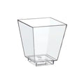50 Coupelles fingerfood - PS carrées 50 ml 5 cm x 4,5 cm x 4,5 cm transparent cristal