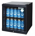 Armoire réfrigérée à boissons noire - 46 l - porte vitrée - froid statique