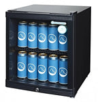 Armoire réfrigérée à boissons noire - 46 l - porte vitrée - froid statique