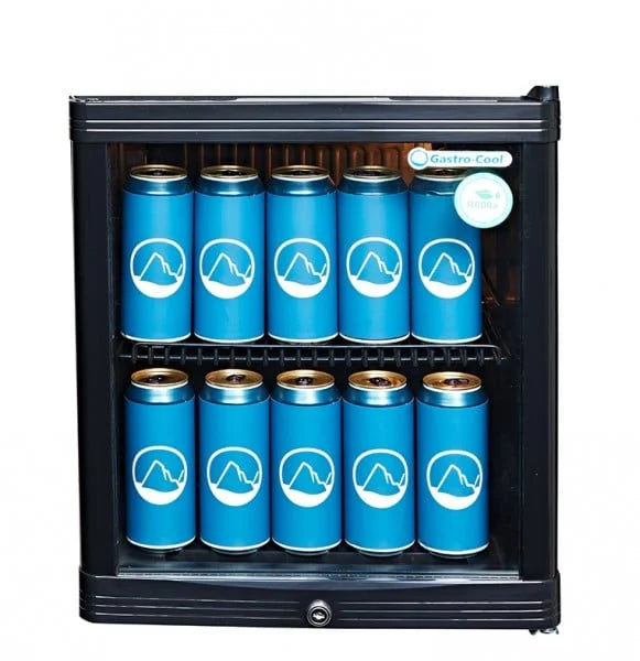 Armoire réfrigérée à boissons noire - 46 l - porte vitrée - froid statique