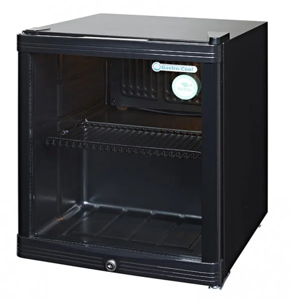 Armoire réfrigérée à boissons noire - 46 l - porte vitrée - froid statique