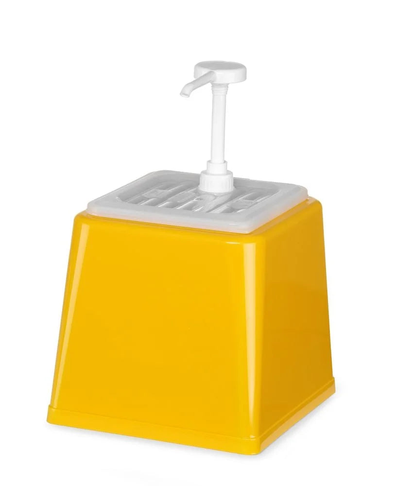 Hendi Pump-Saucenspender, 2,5L, Gelb, 230x210x(H)250mm