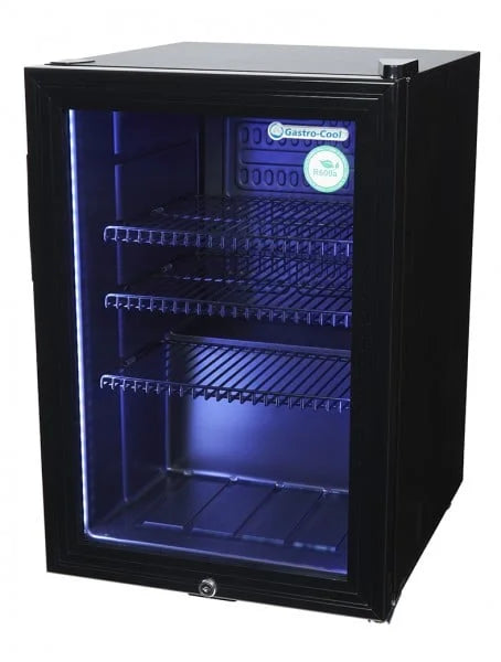 Armoire réfrigérée à boissons noire - 62 l - porte vitrée - froid statique 