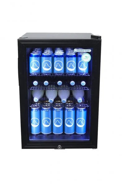 Armoire réfrigérée à boissons noire - 62 l - porte vitrée - froid statique 