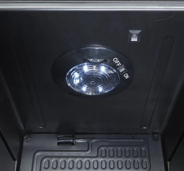 Armoire réfrigérée à boissons noire - 62 l - porte vitrée - froid statique 
