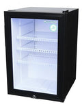 Armoire réfrigérée à boissons noire/blanche - 62 l - porte vitrée - froid statique 
