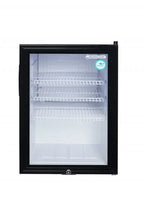 Armoire réfrigérée à boissons noire/blanche - 62 l - porte vitrée - froid statique 
