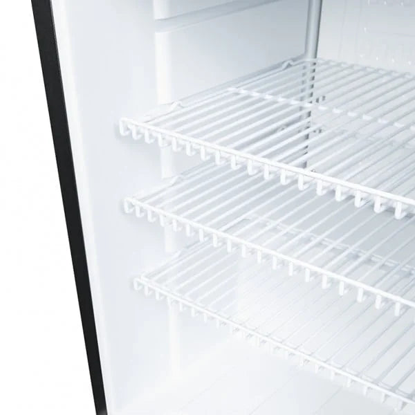 Armoire réfrigérée à boissons noire/blanche - 62 l - porte vitrée - froid statique 